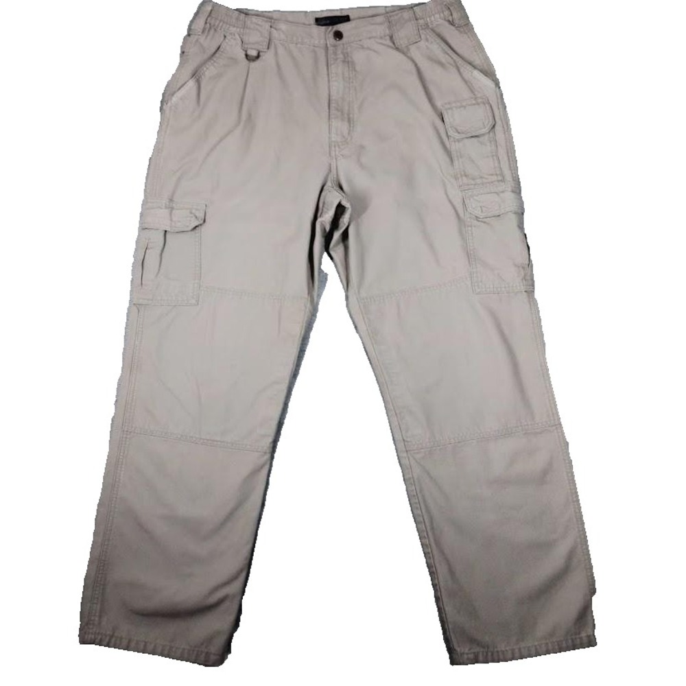 5.11â Tactical Series Pants Mens 38x32 Khaki Cargo Workwear Outdoor 100% Cotton